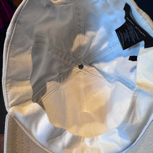 Isabel Marant Tyron beige Cap with purple iridescent logo - Picture 4 of 4
